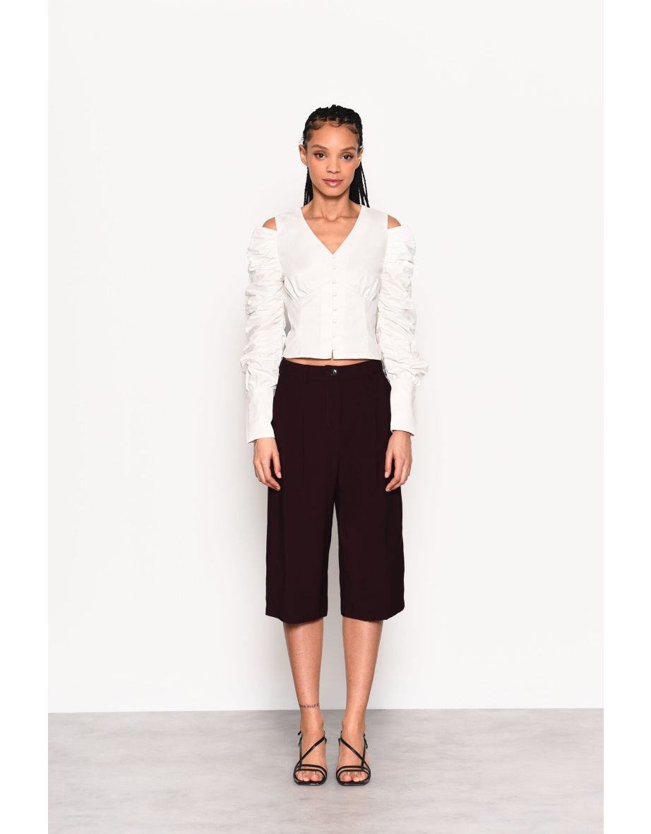 Glamorous Plum High Waisted Culottes