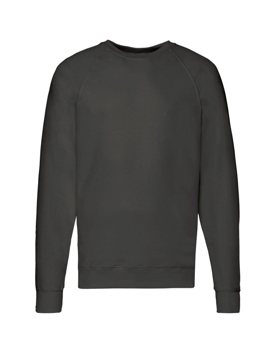 Fruit Of The Loom Mens Lightweight Raglan Sweatshirt (240 GSM) - Light Graphite - 1