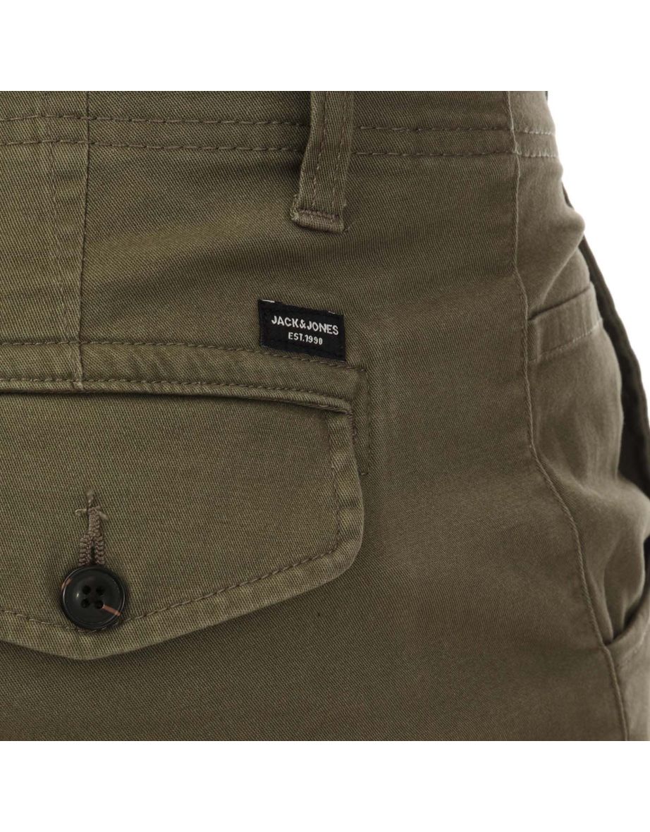 Men's Jack Jones Paul Warner Cargo Pants in Green - 2