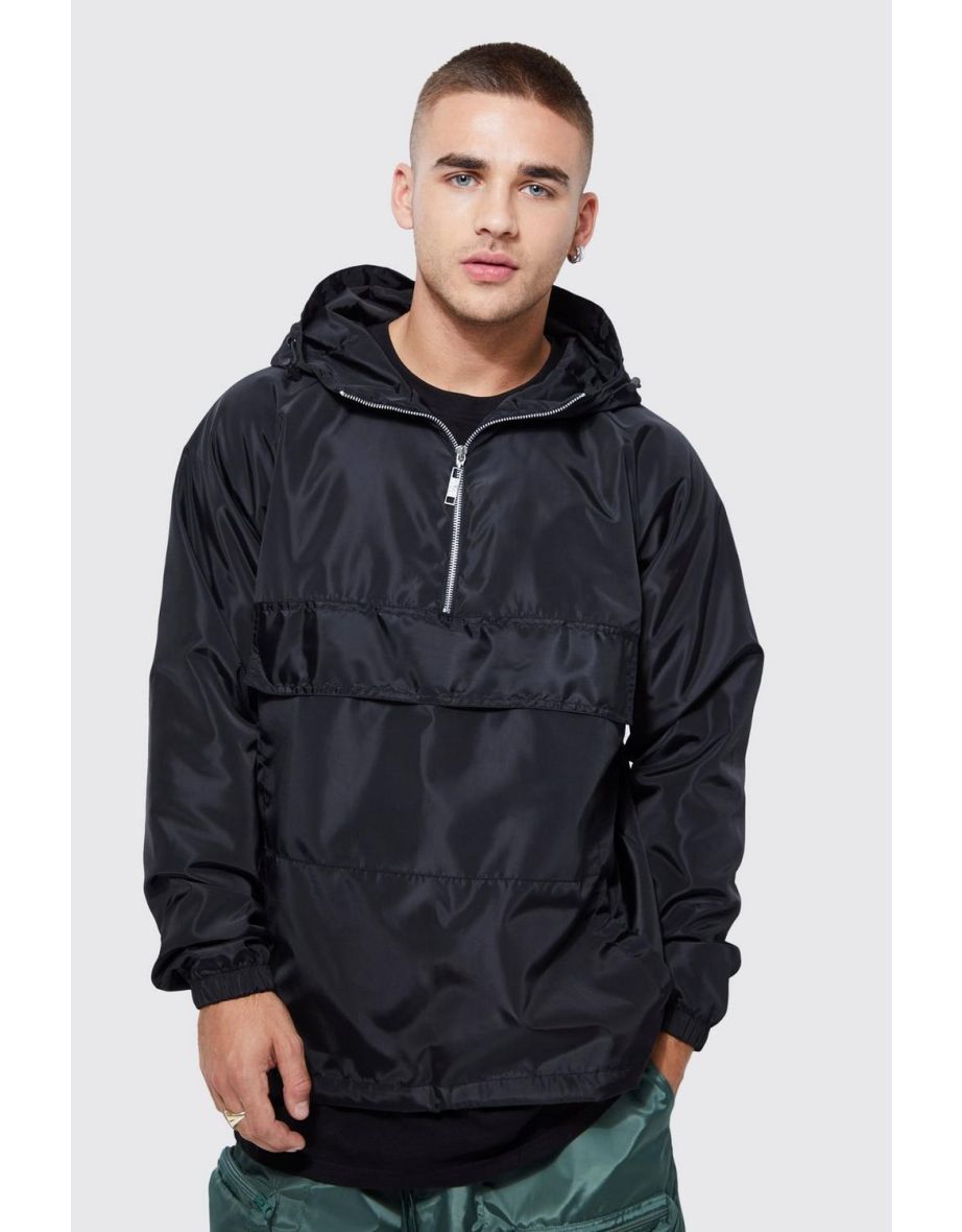 Overhead Hooded Cagoule - black