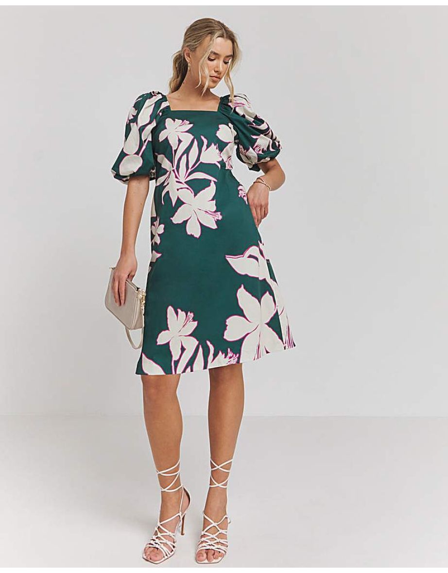 Joanna Hope Floral Cotton Shift Dress