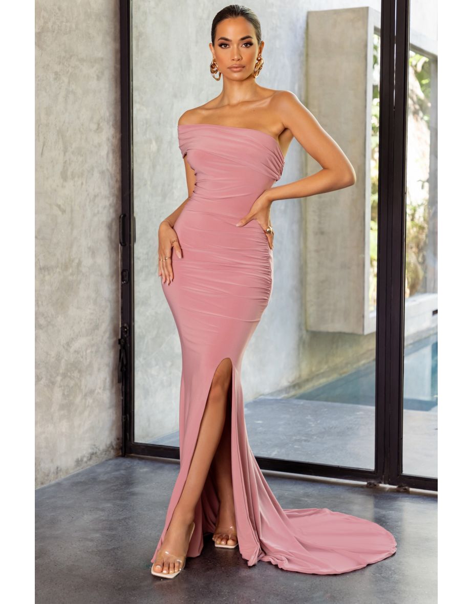 blush pink club dress