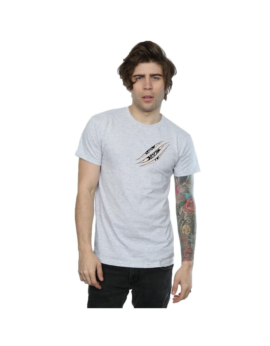 Supernatural Mens Symbol Scratch T-Shirt - Sports Grey