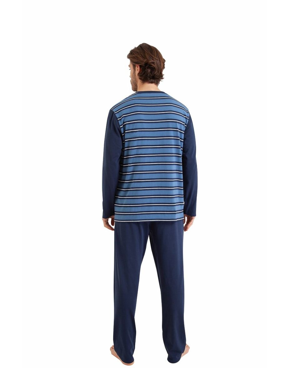 Cotton Crew Neck Pyjamas - 1