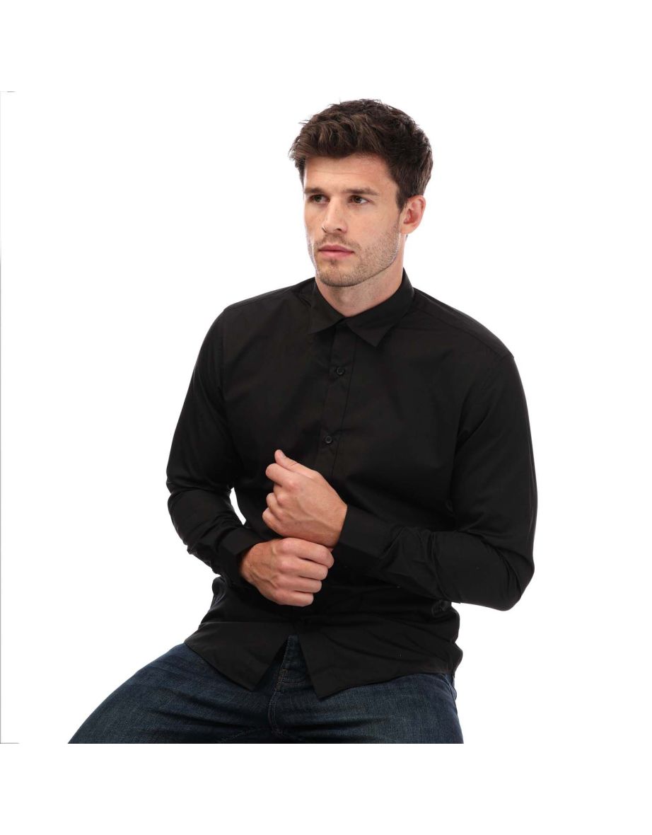 Men's Jack Jones Joe Long Sleeve Shirt in Black - 3