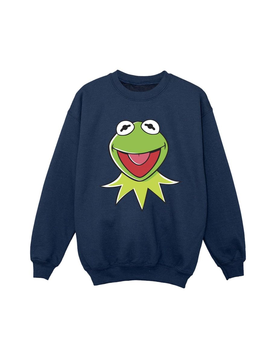 Disney Boys Muppets Kermit Head Sweatshirt - Navy Blue - 1