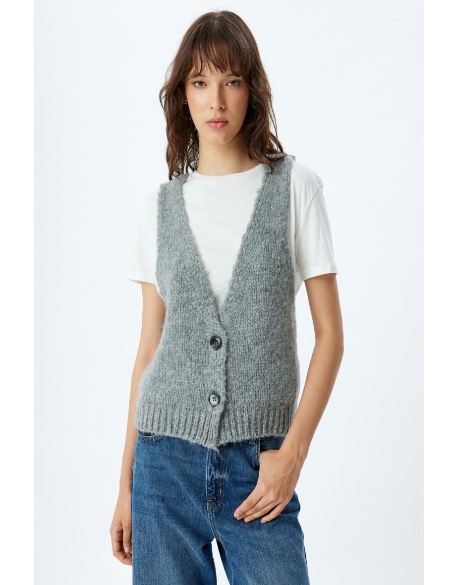Gray Women's Vest