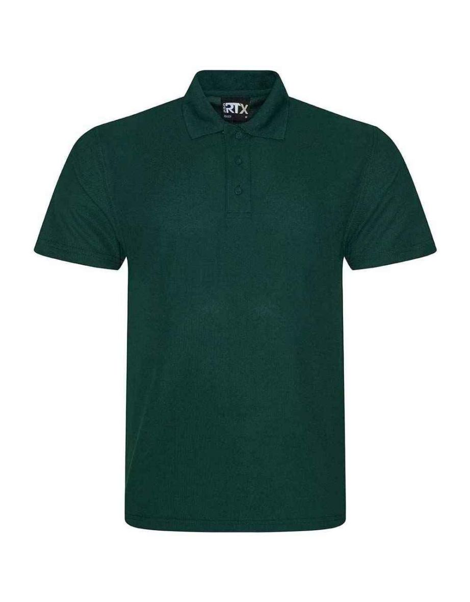 PRO RTX Mens Polyester Polo Shirt - Bottle Green