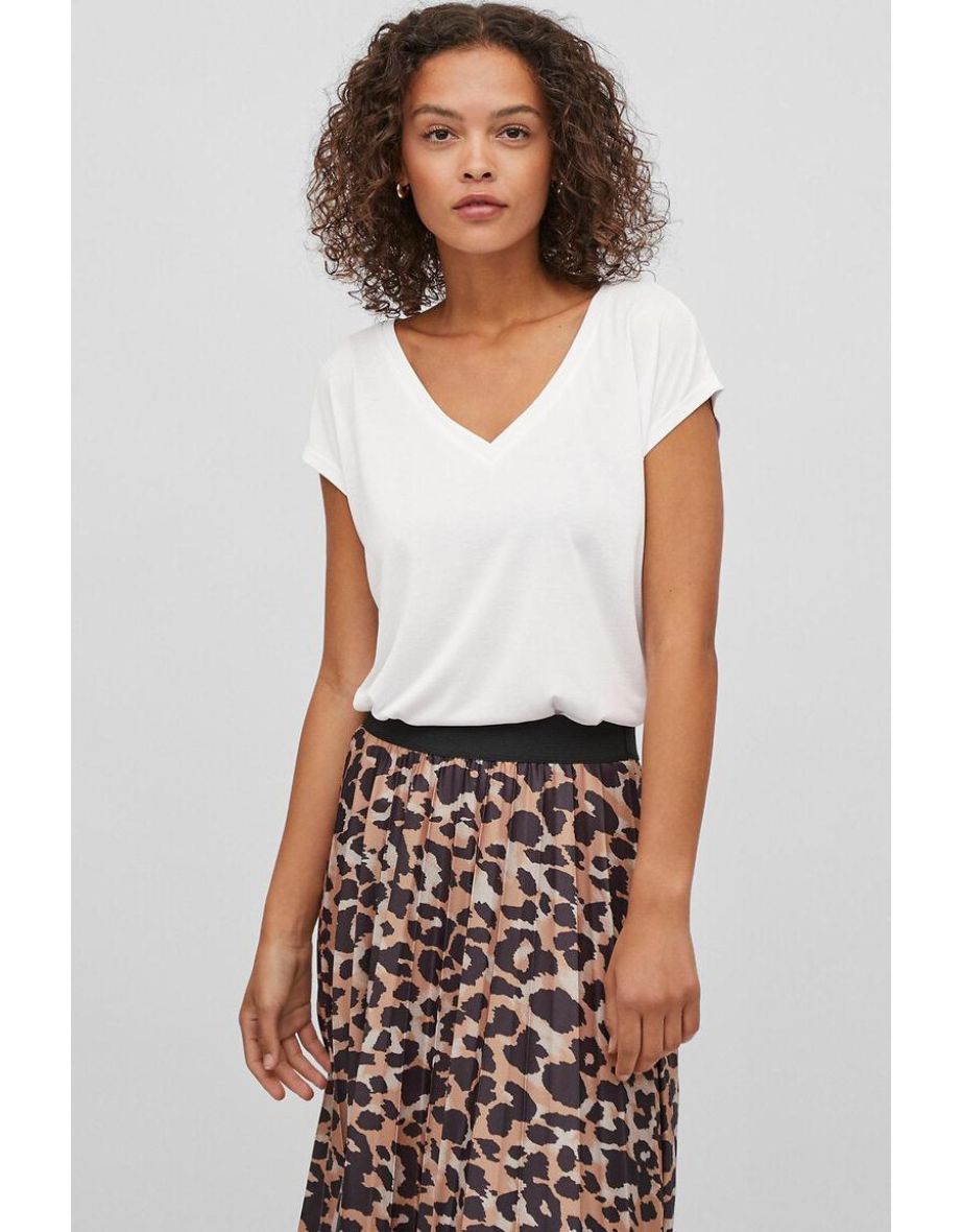 V-Neck T-Shirt with Short Sleeves
