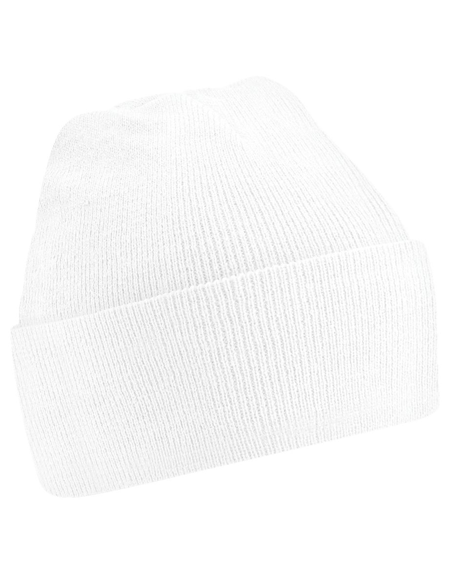 Beechfield Soft Feel Knitted Winter Hat - White
