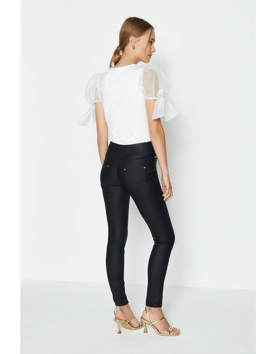 Coast Fashion Black Coated Jeans - 2