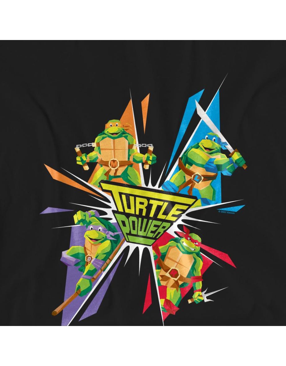 Teenage Mutant Ninja Turtles Unisex Adult Turtle Power T-Shirt - Black - 3