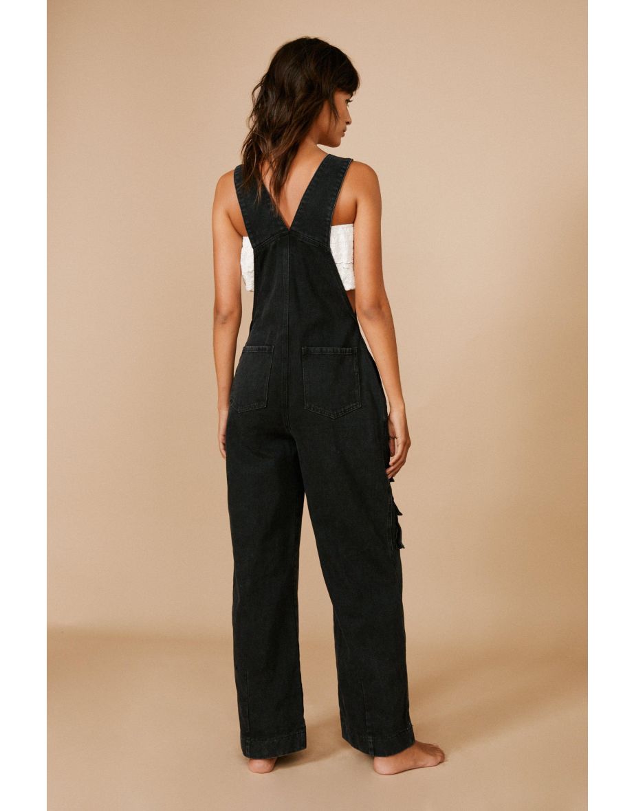 Pocket Detail Denim Utility Dungarees - 3
