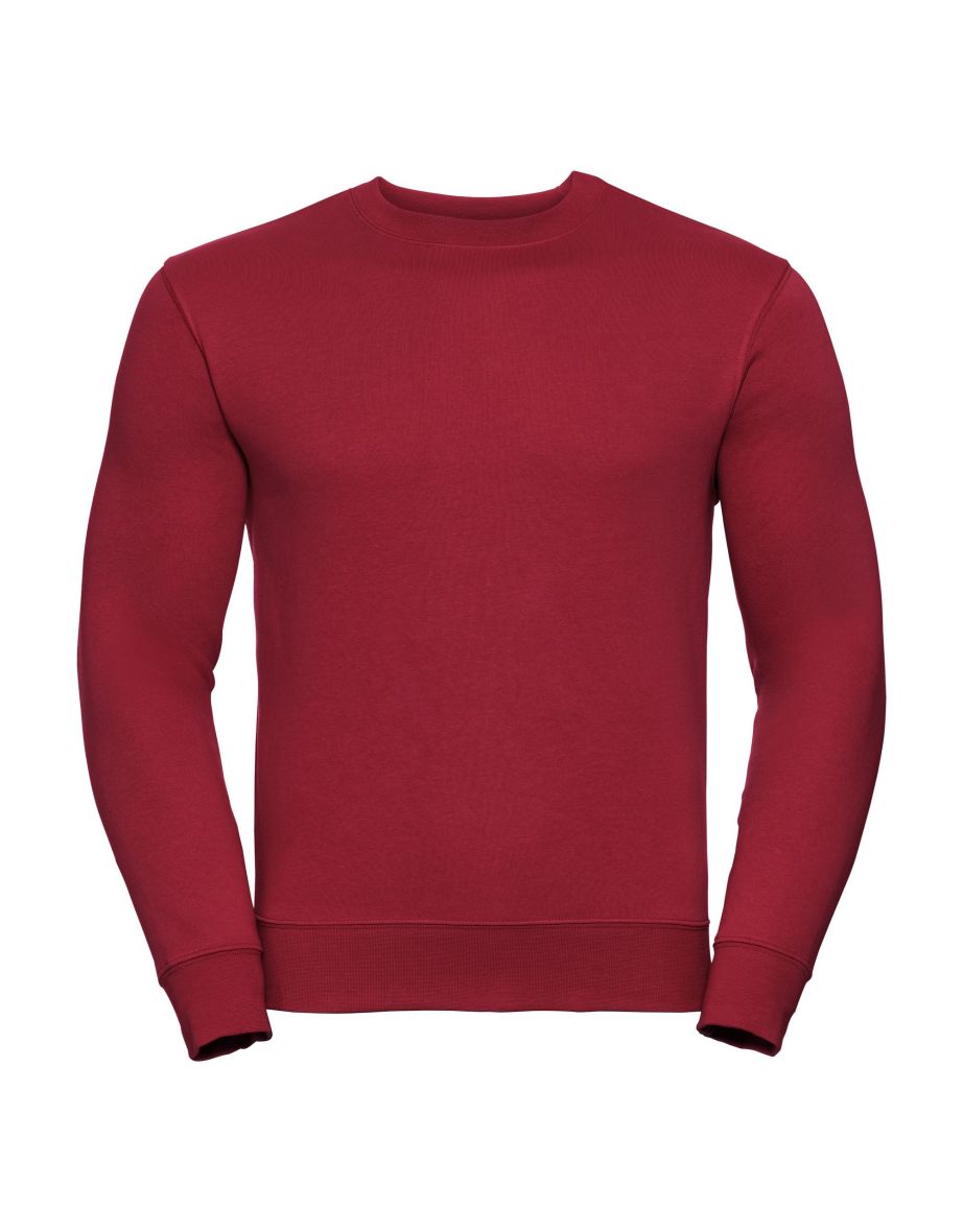 Russell Mens Authentic Sweatshirt (Slimmer Cut) - Classic Red
