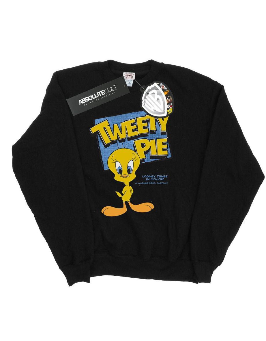 Looney Tunes Boys Classic Tweety Pie Sweatshirt - Black