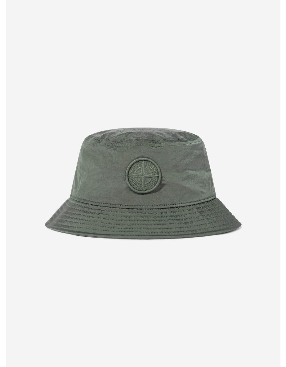 Boys Compass Logo Bucket Hat in Green