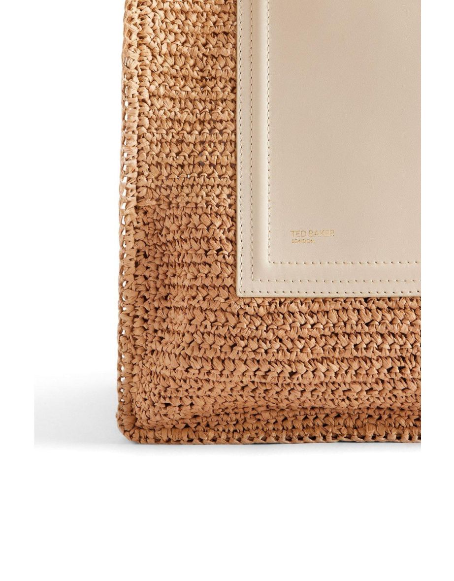 Ashvi Raffia Large Tote Bag Cream - cream - 2