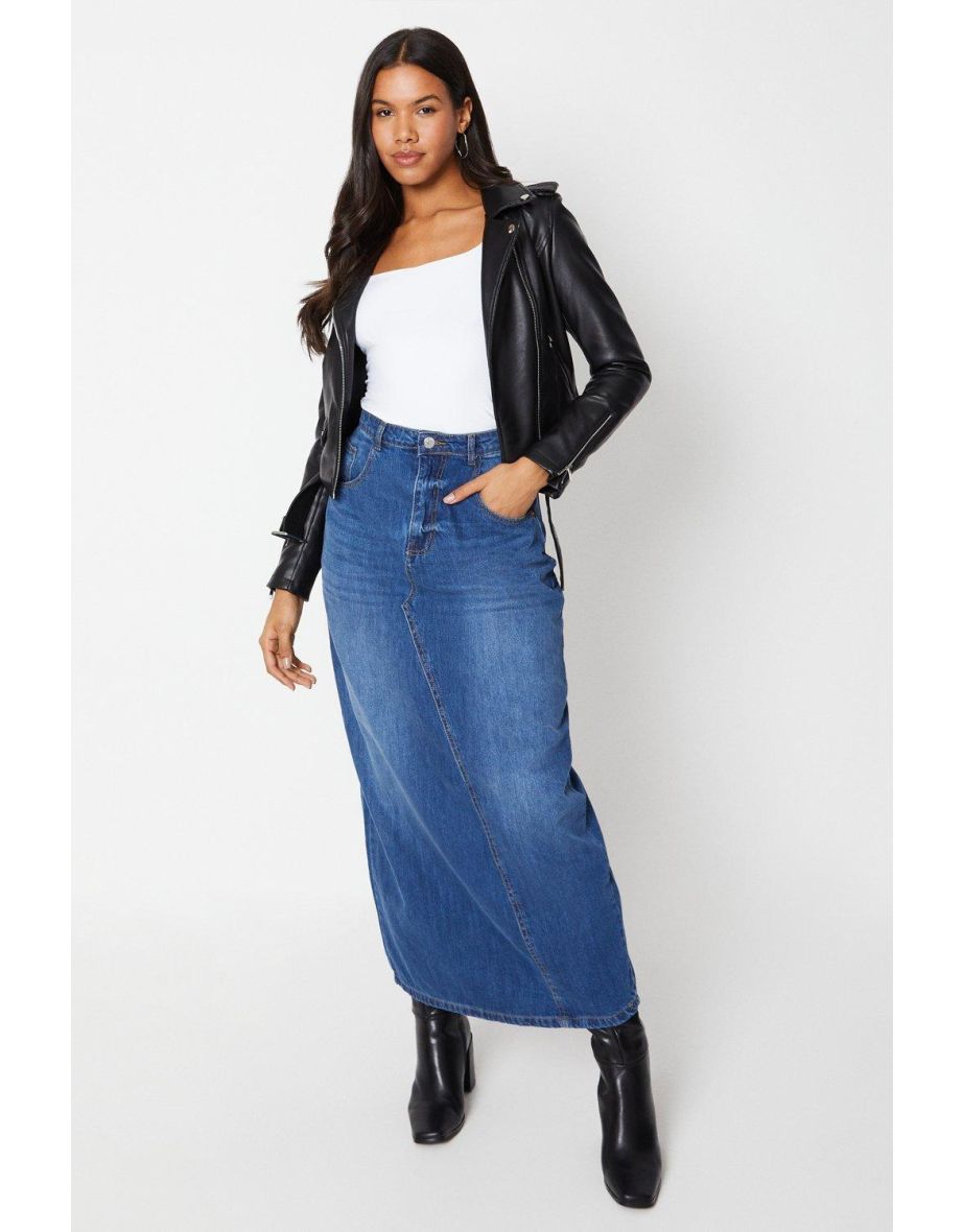 Dorothy perkins hot sale denim skirt