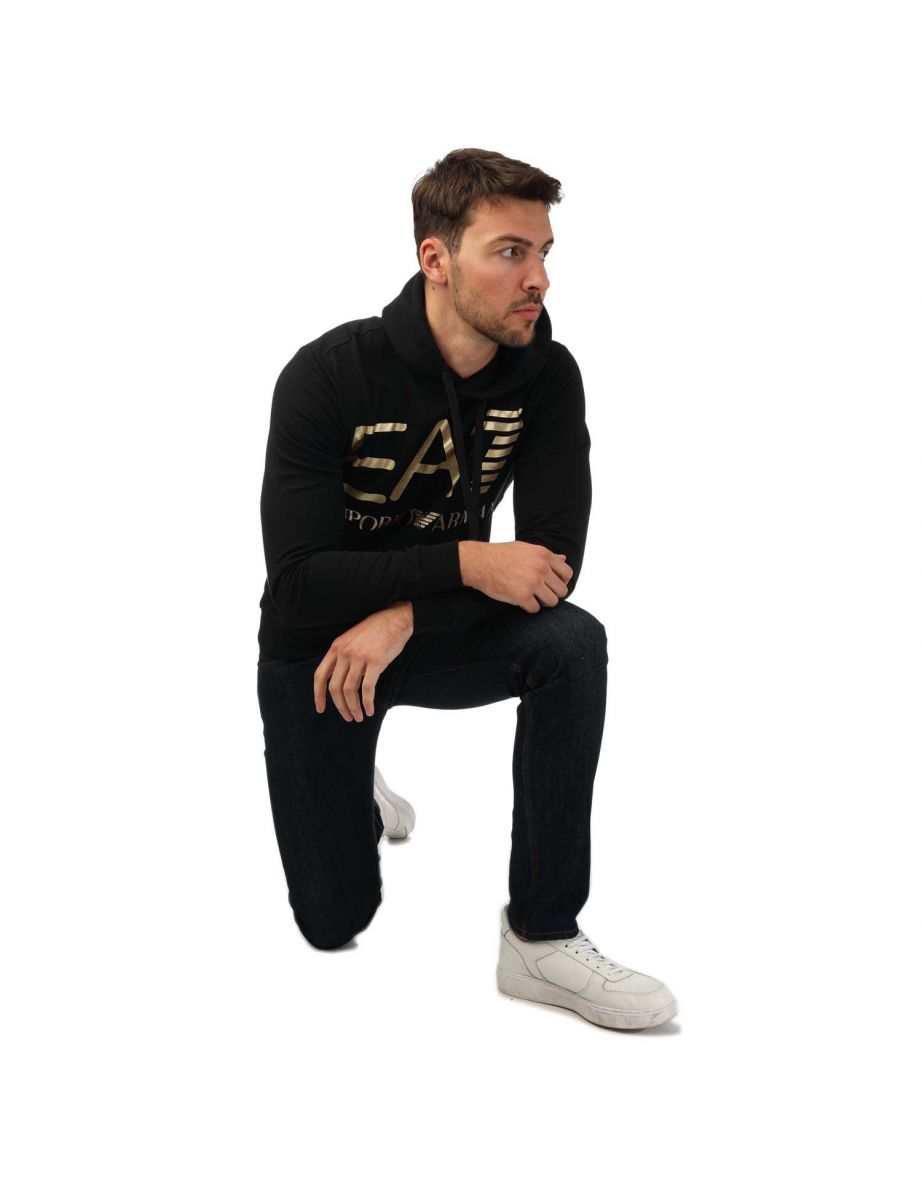 Men's Emporio Armani EA7 Large Logo Sweatshirt in Black - 6