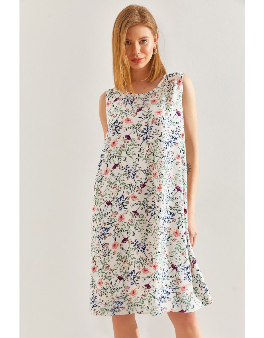 Women's Patterned Viscose Dress