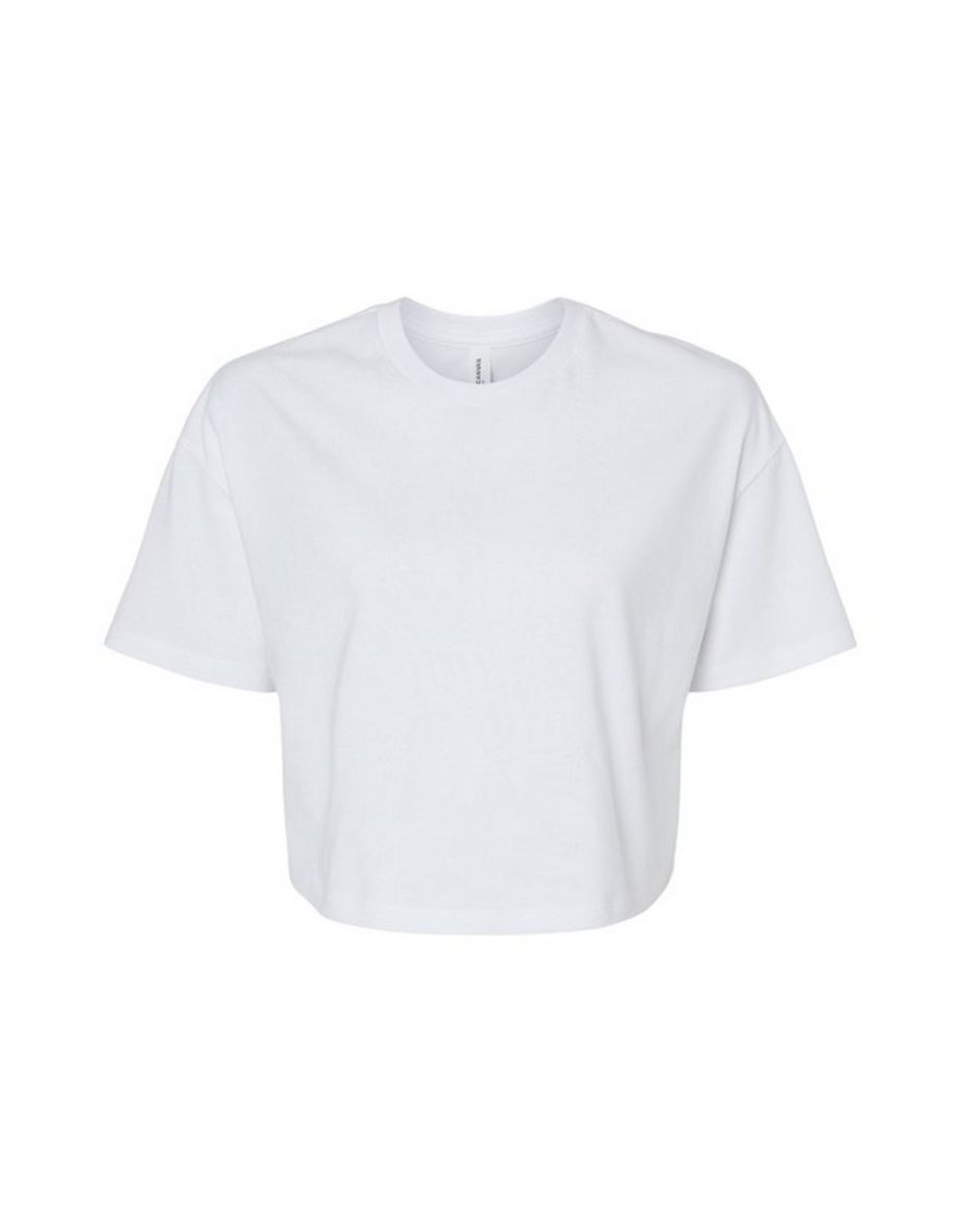 Bella + Canvas Womens/Ladies Jersey Crop T-Shirt - White