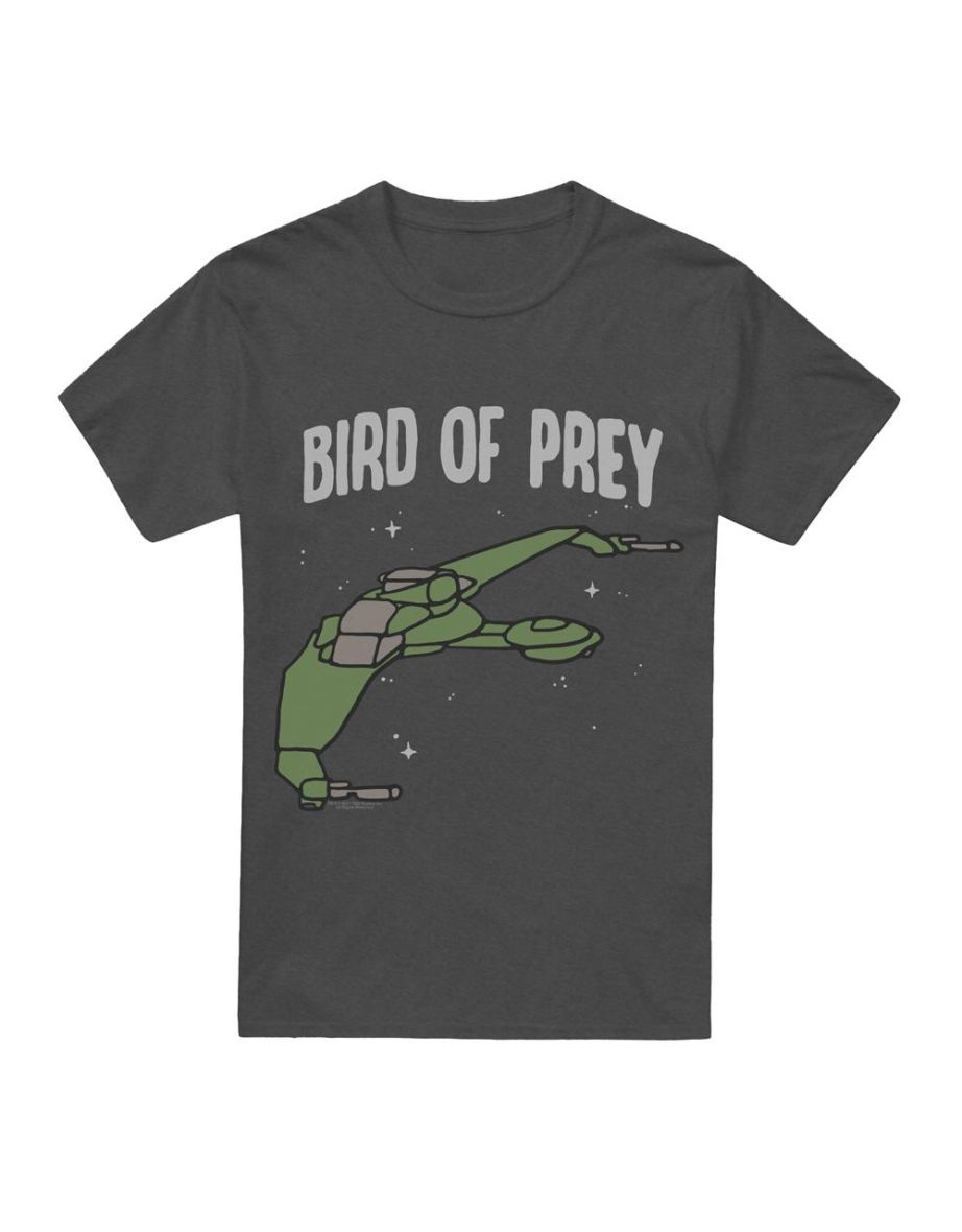 Star Trek Unisex Adult The Bird of War T-Shirt - Charcoal