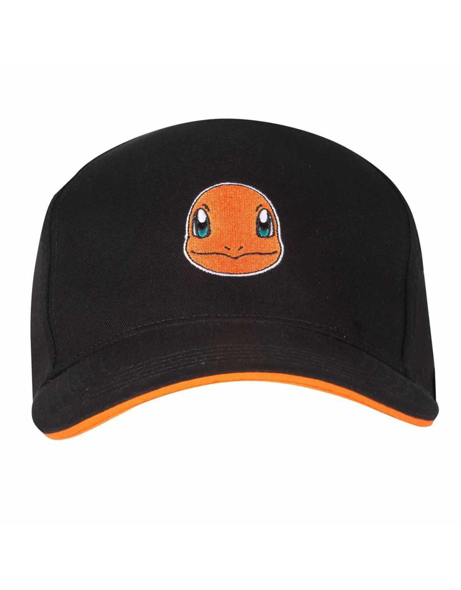 Pokemon Charmander Badge Baseball Cap - Black