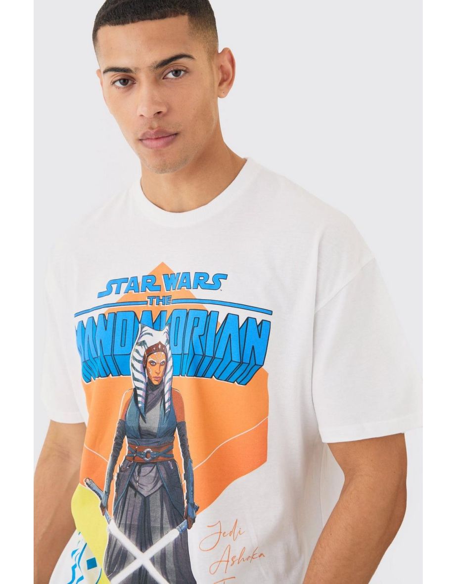 Loose Star Wars Asoka Mandalorian License T-shirt - white