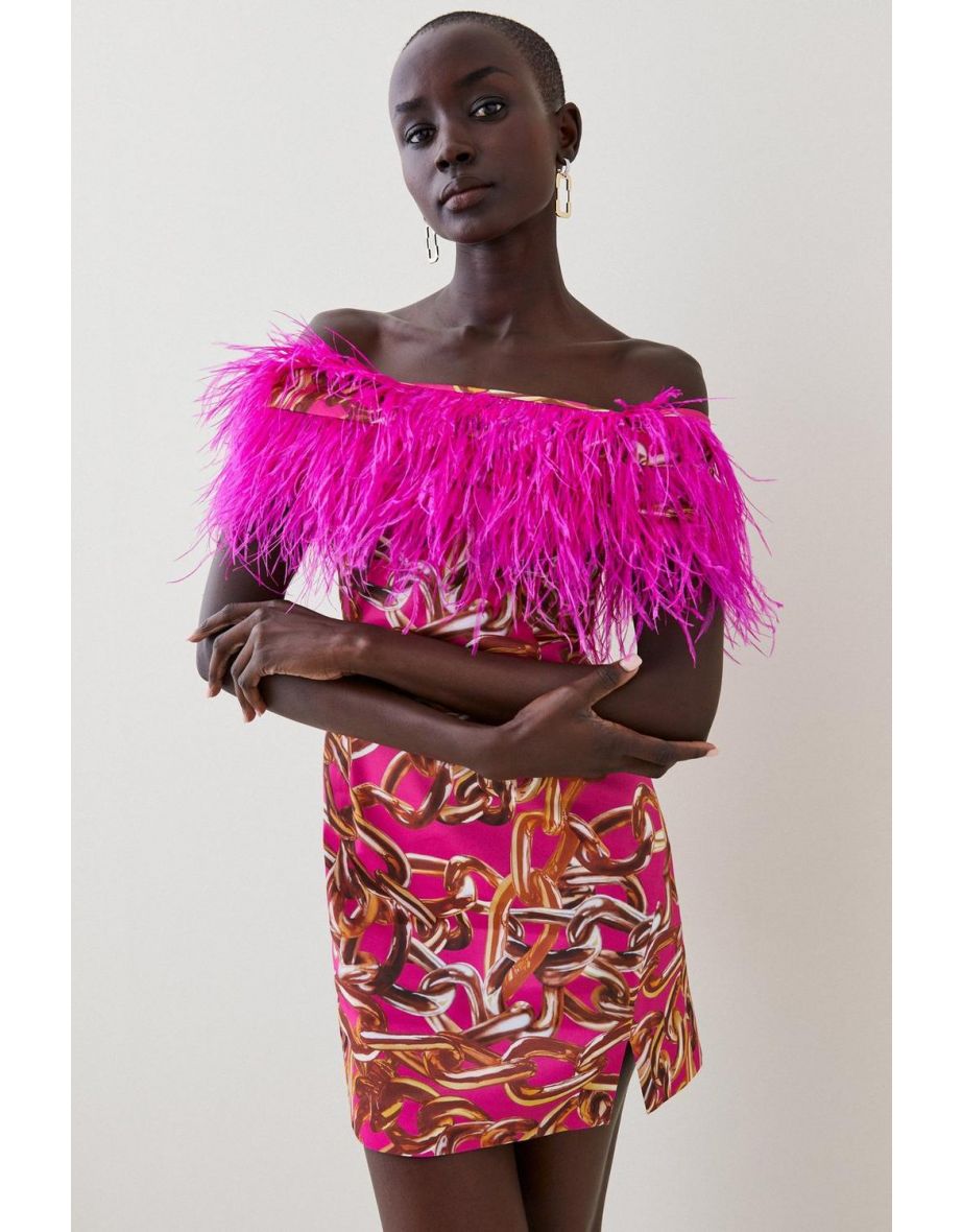 Bardot store feather dress