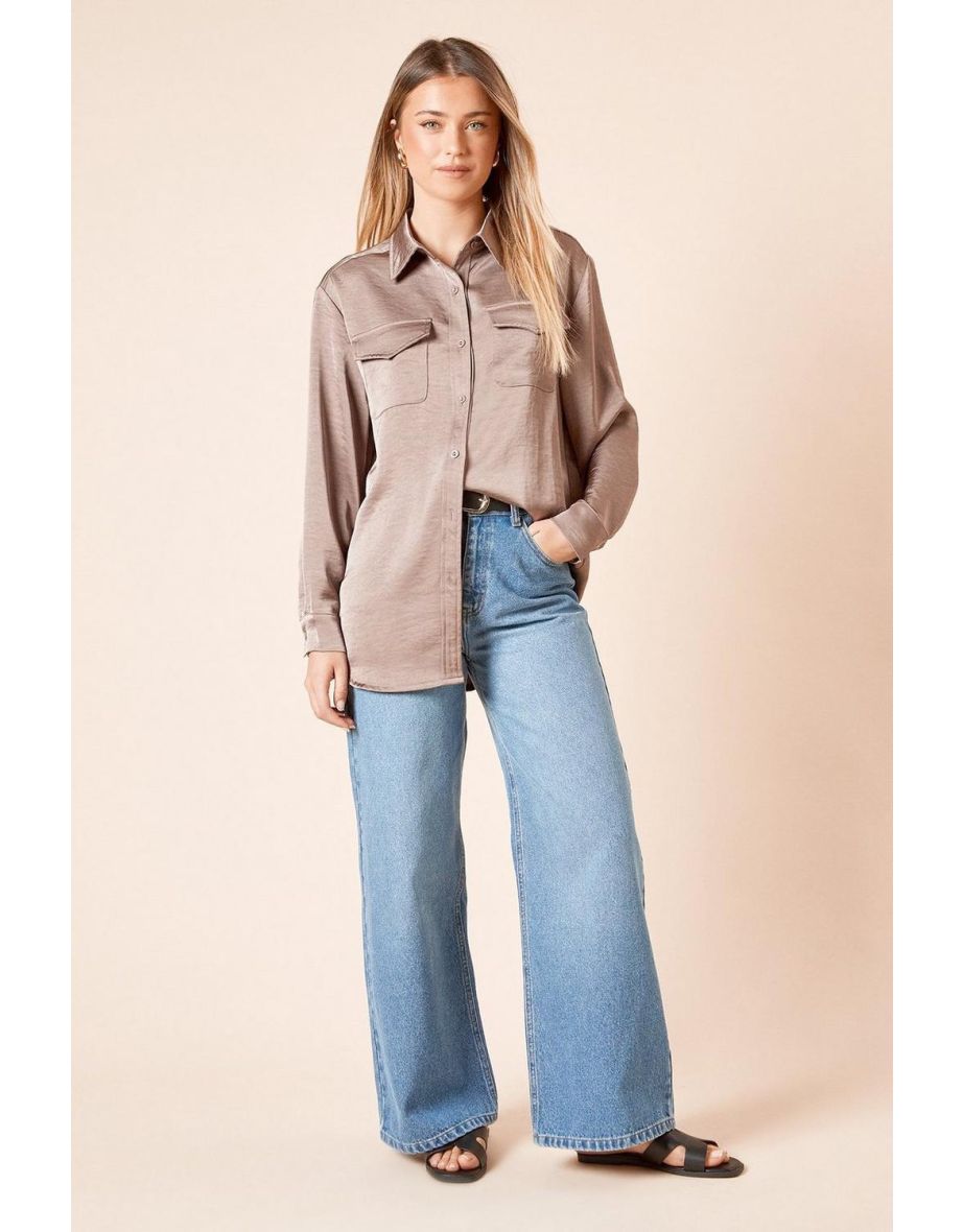 Satin Oversized Shirt