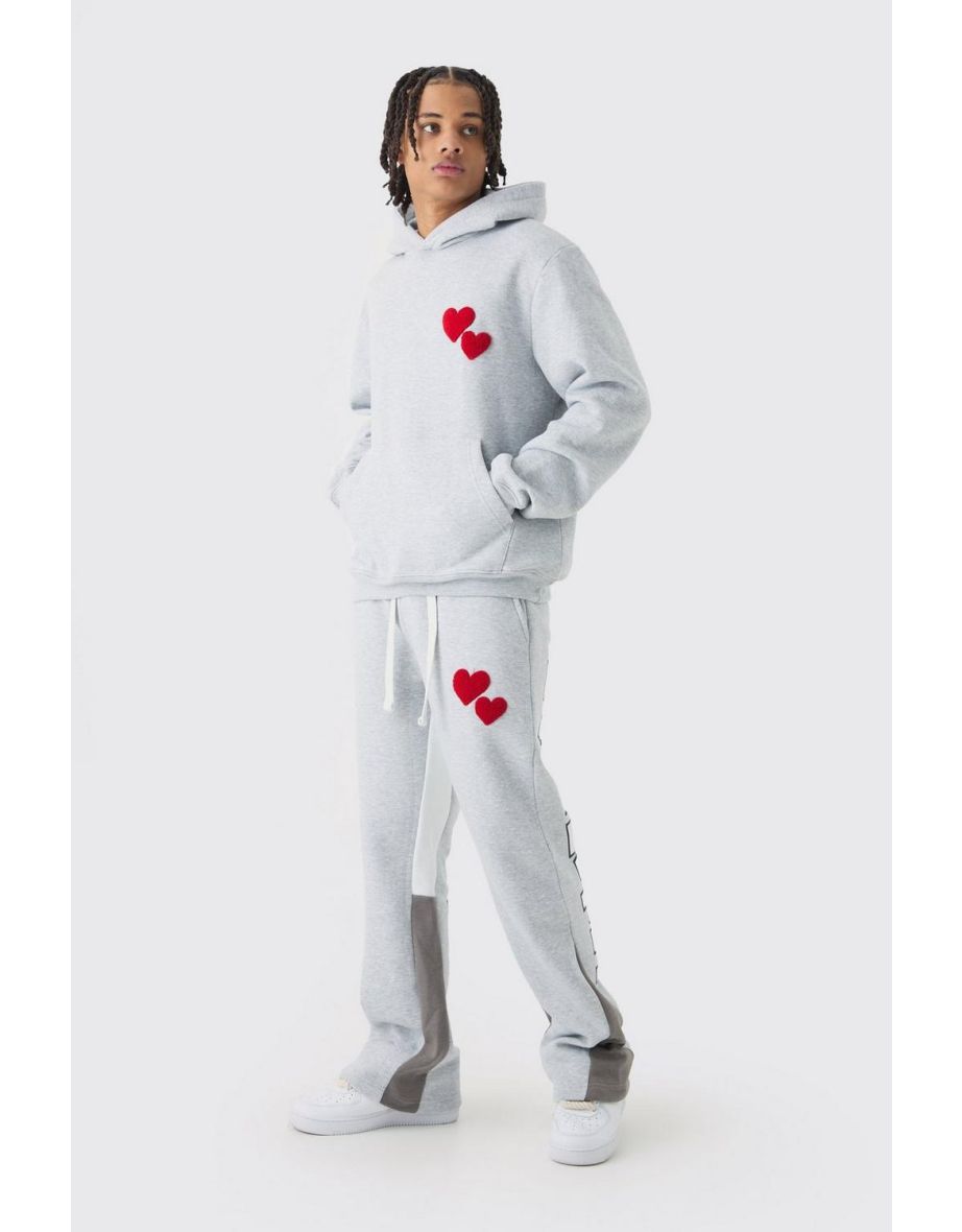Regular Limited Heart Gusset Hooded Tracksuit - grey