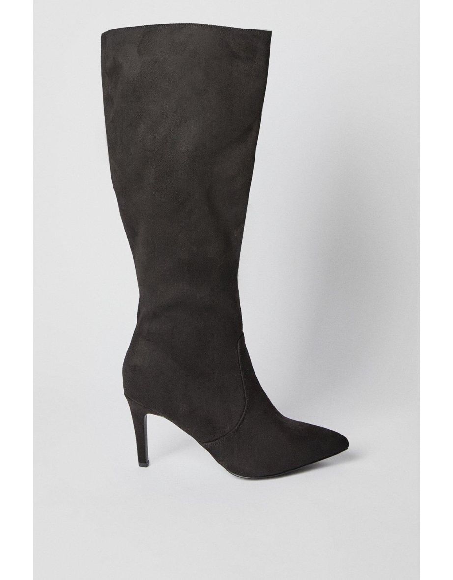 Wide Fit Holland Stiletto Pointed Knee High Boots