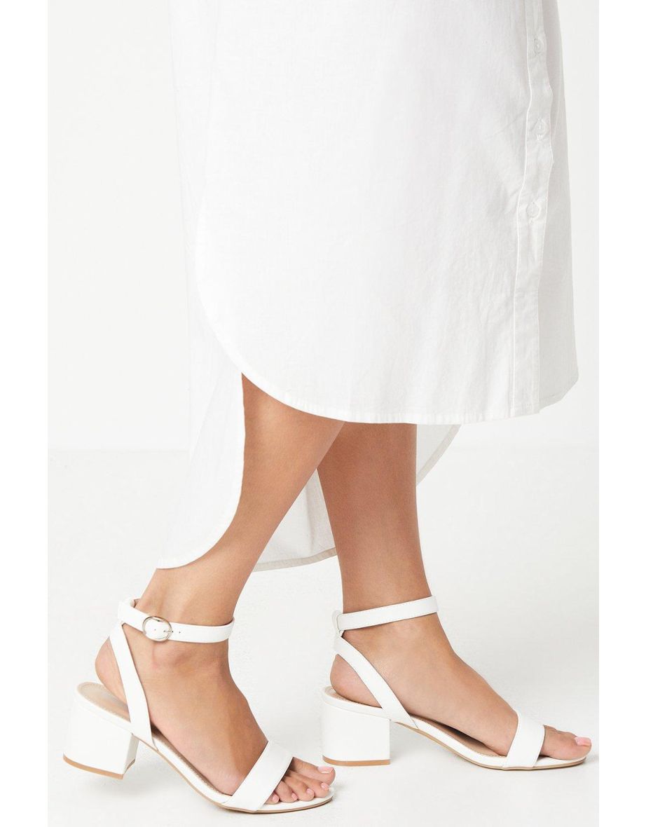 Wide Fit Tommi Barely There Mid Block Heel Sandals