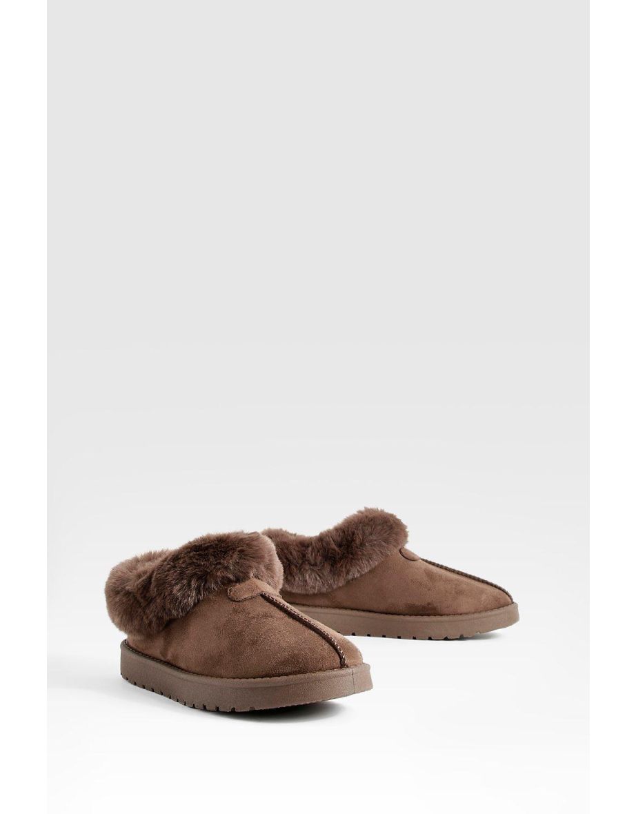 Fur best sale trimmed mules