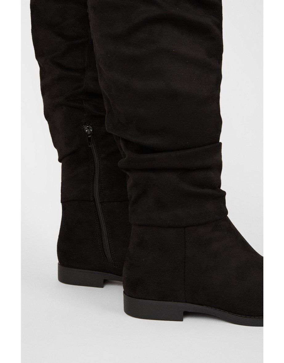Karina Flat Ruched Boots - 3