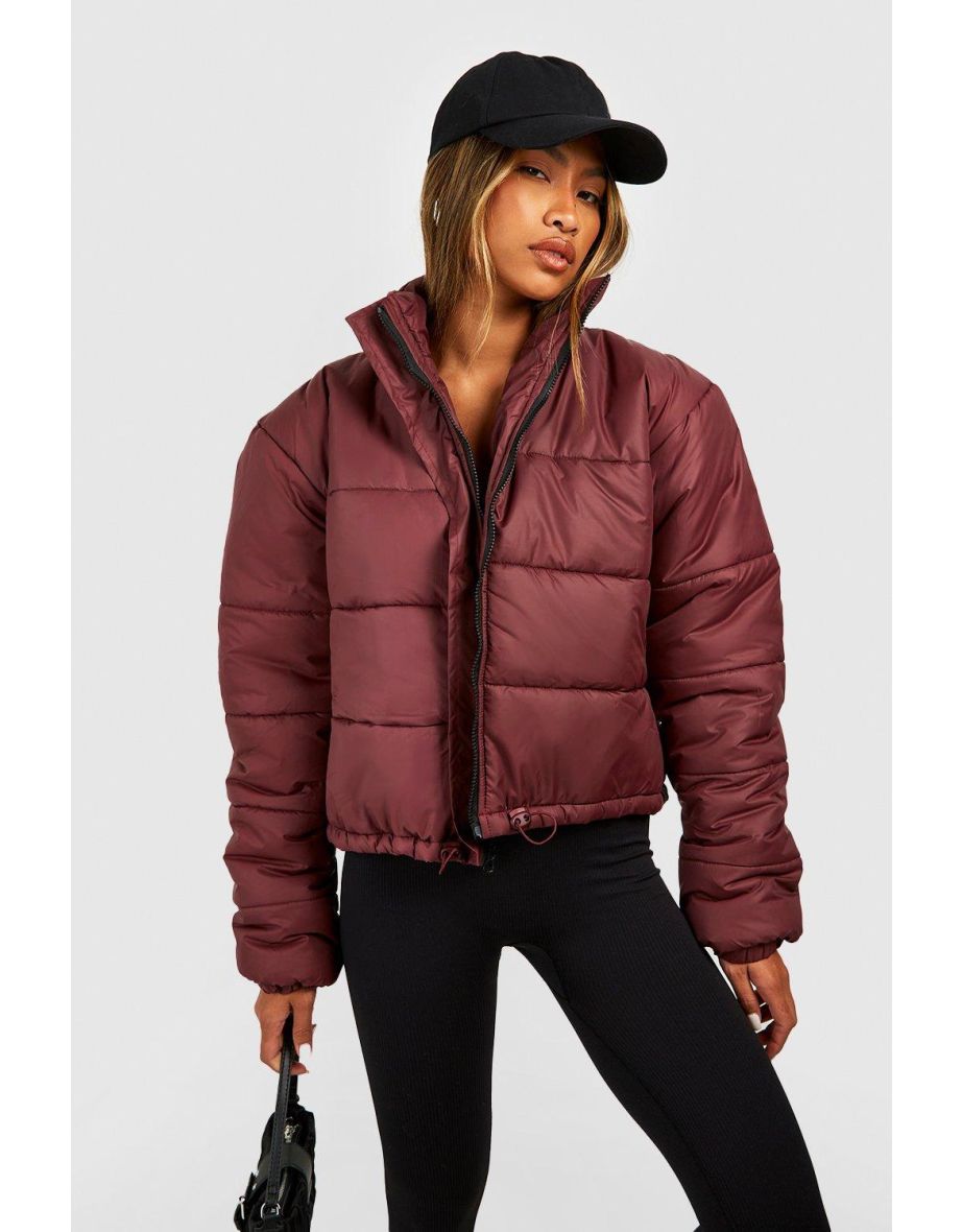 Plum padded jacket top