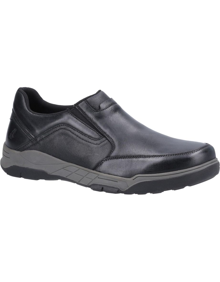 Hush Puppies Mens Fletcher Leather Shoes - Black