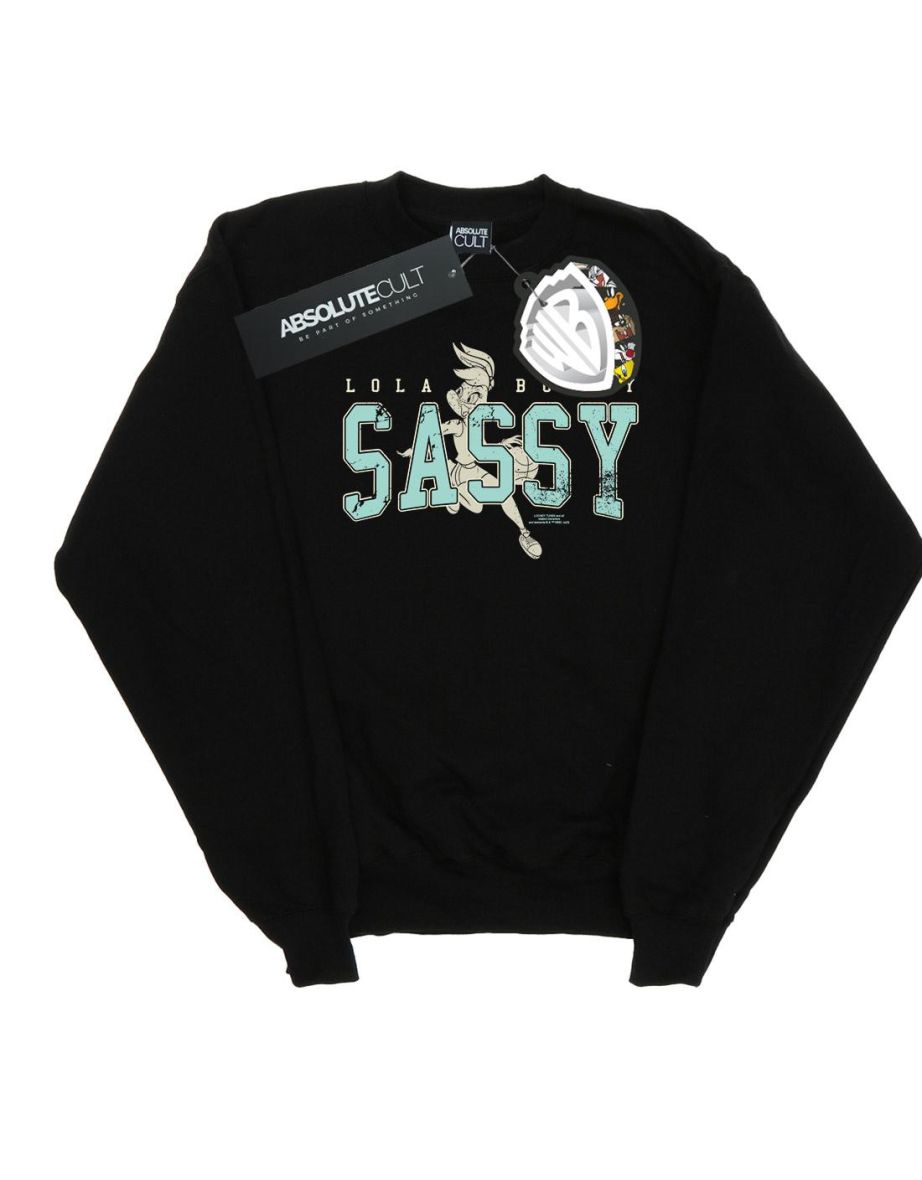 Looney Tunes Girls Lola Bunny Sassy Sweatshirt - Black