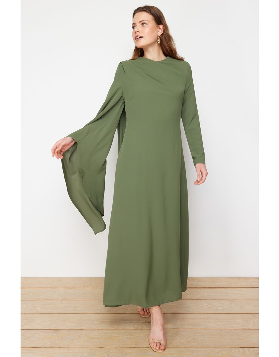Khaki occasion dress clearance