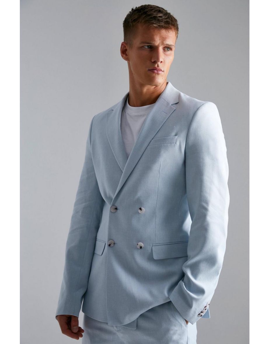 Mens double breasted linen suit shop