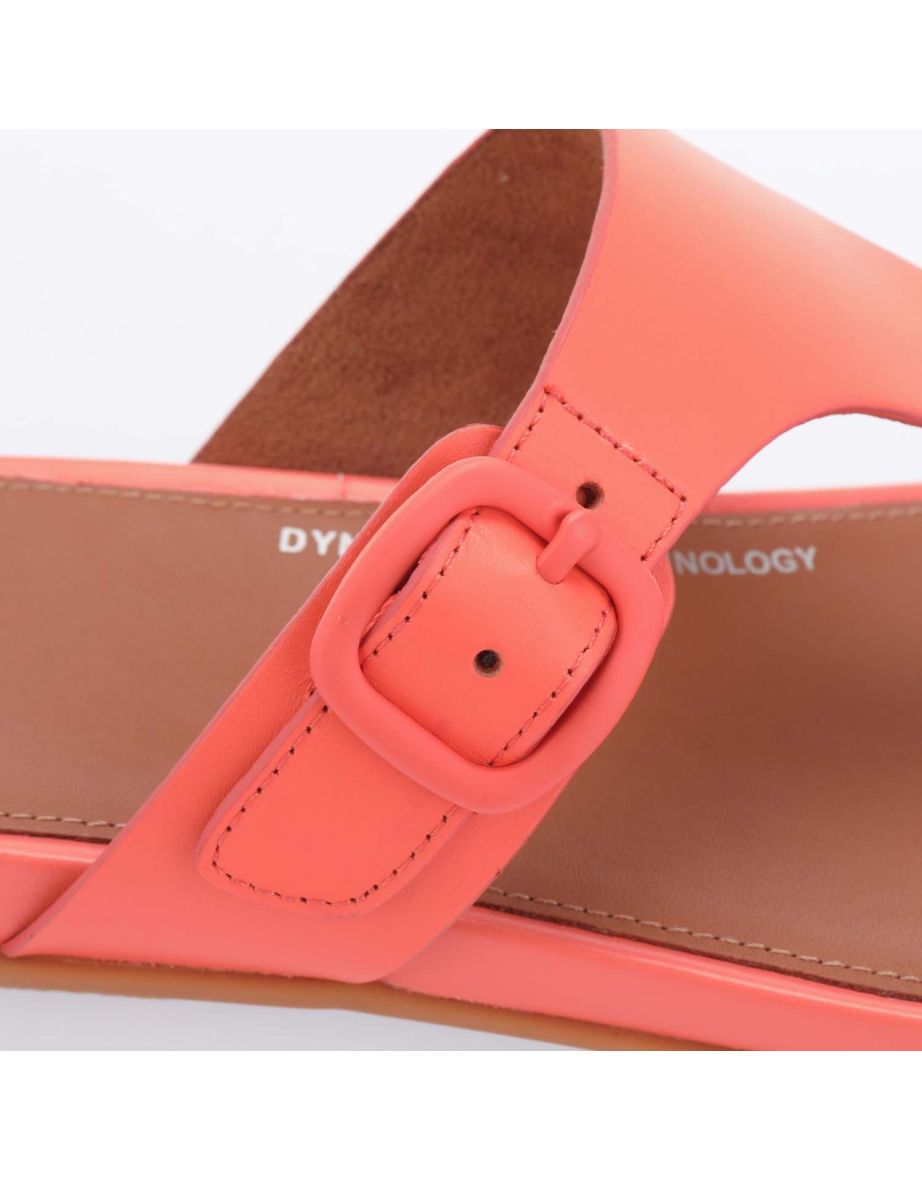 Women's Fit Flop Gracie Rubber-Buckle Toe-Post Sandals in Pink - 4
