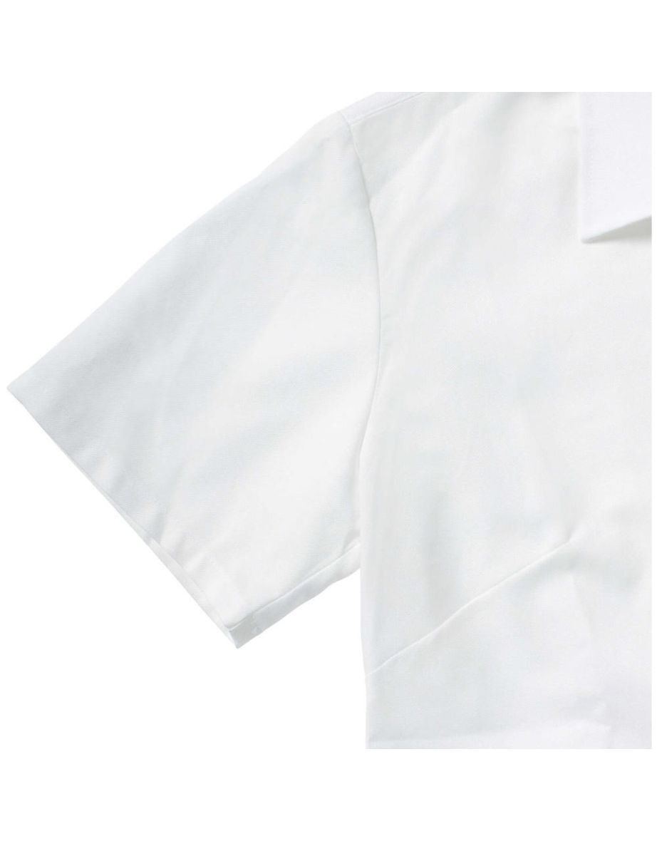 Russell Collection Ladies/Womens Short Sleeve Easy Care Oxford Shirt - White - 3