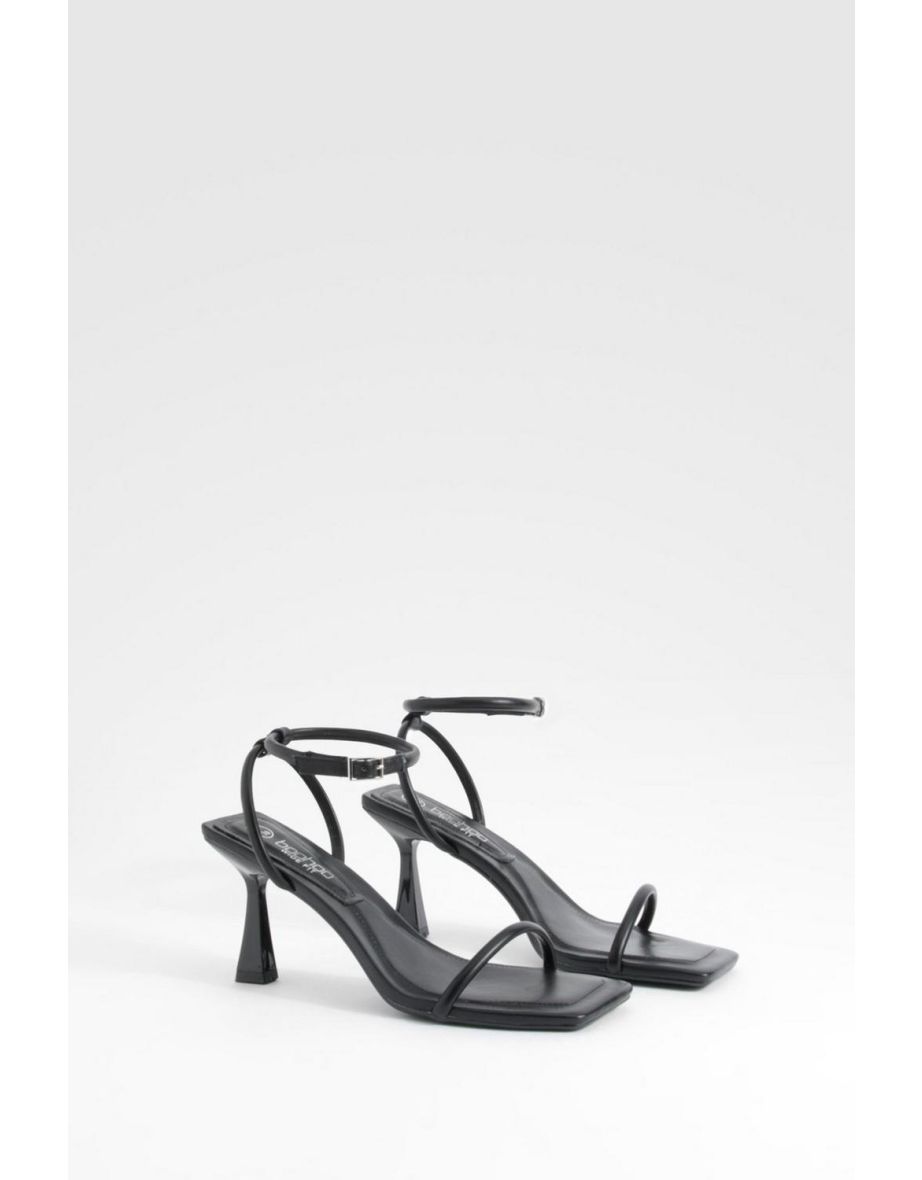 Shop Wide Fit Padded Sock 2 Part Heels black Online in Qatar VogaCloset