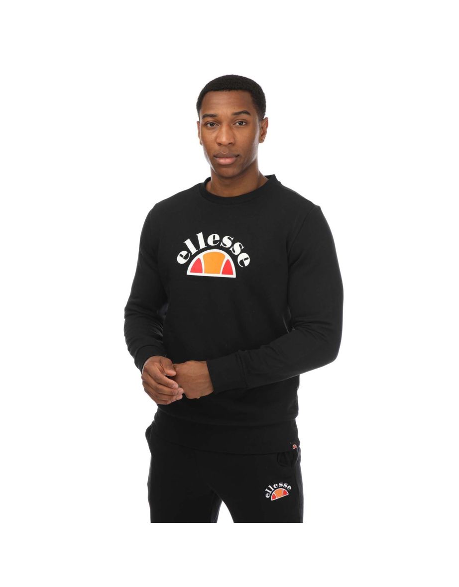 Shop Men s Ellesse Tessari Crewneck Sweatshirt in Black Online in Oman VogaCloset