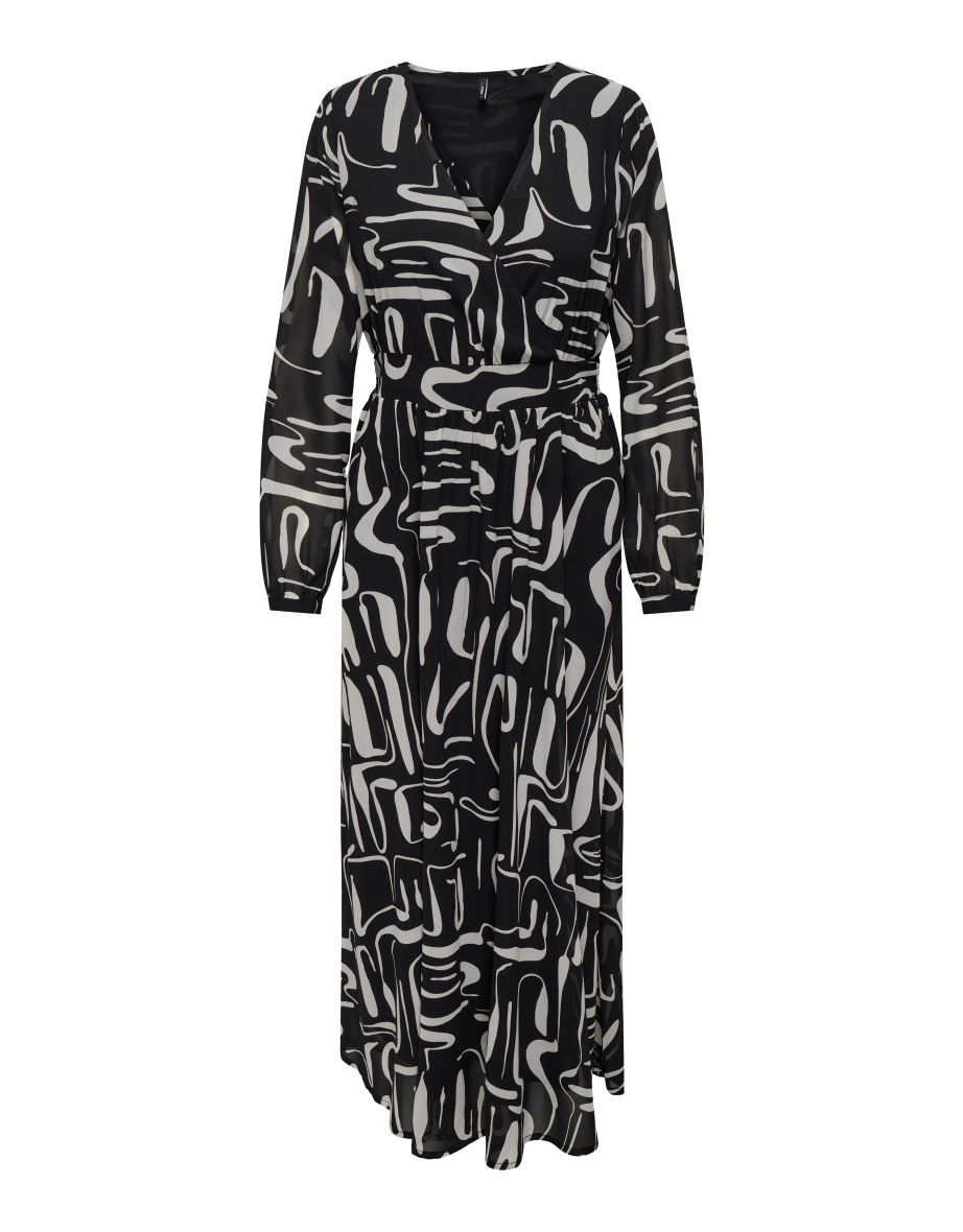 Long black and white dress