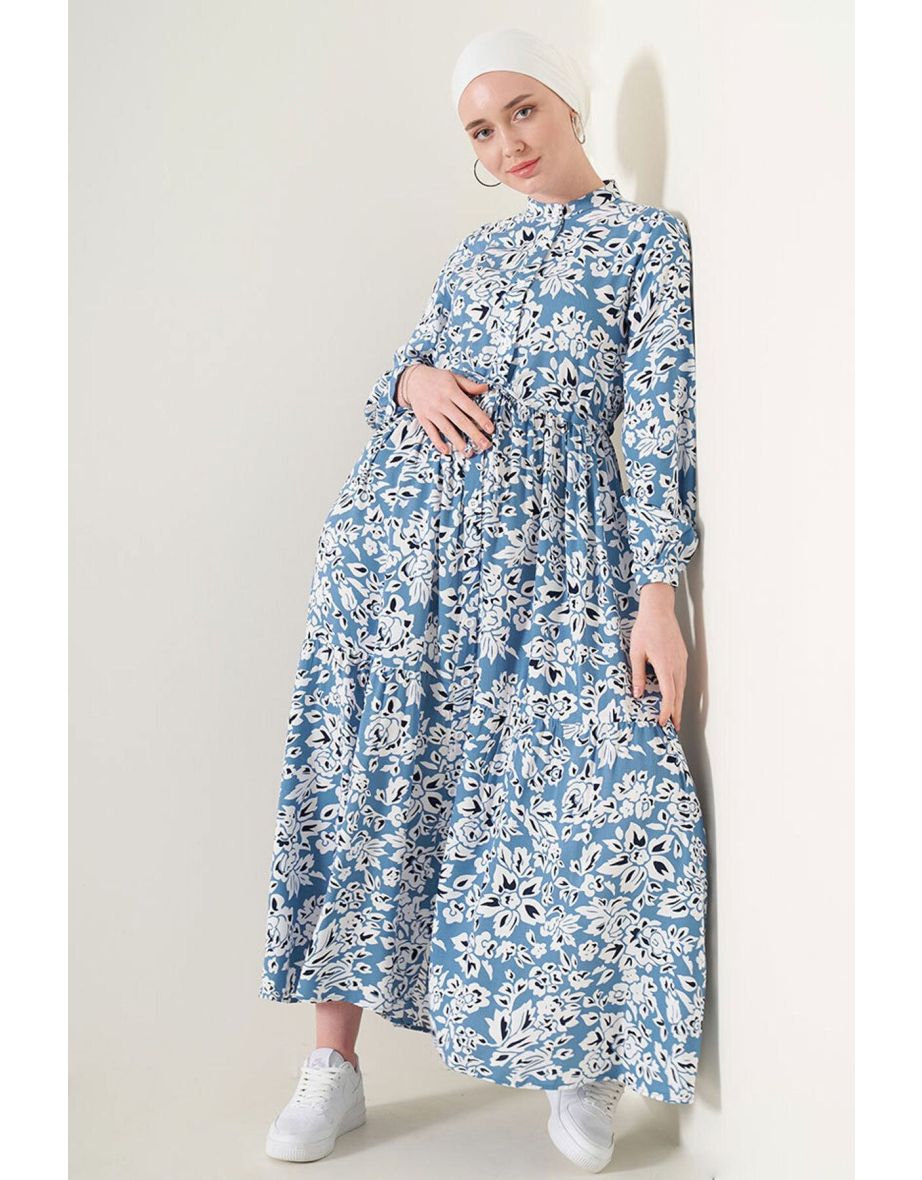 Patterned Collar Dress