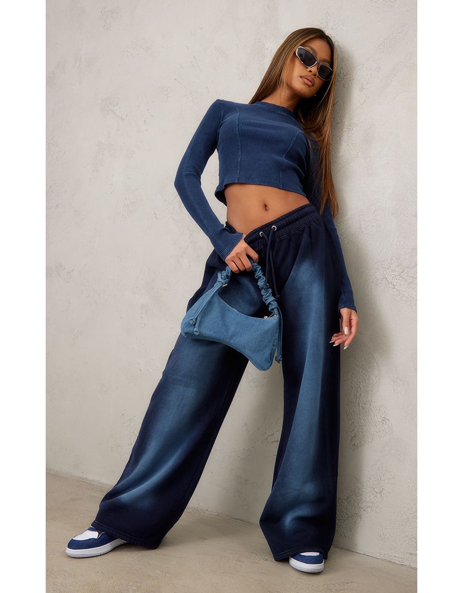 High waisted wide leg hot sale joggers