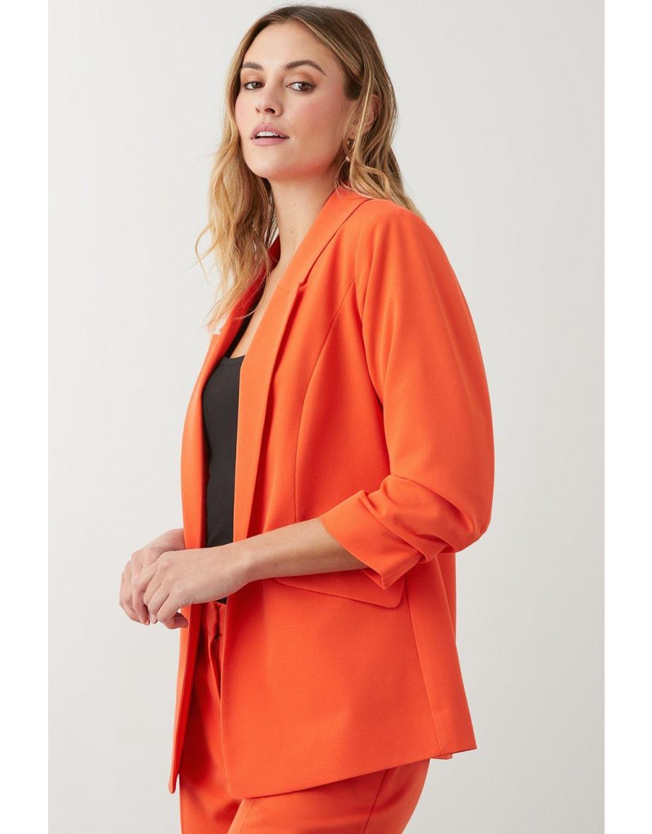 Dorothy perkins ruched sleeve jacket cheap