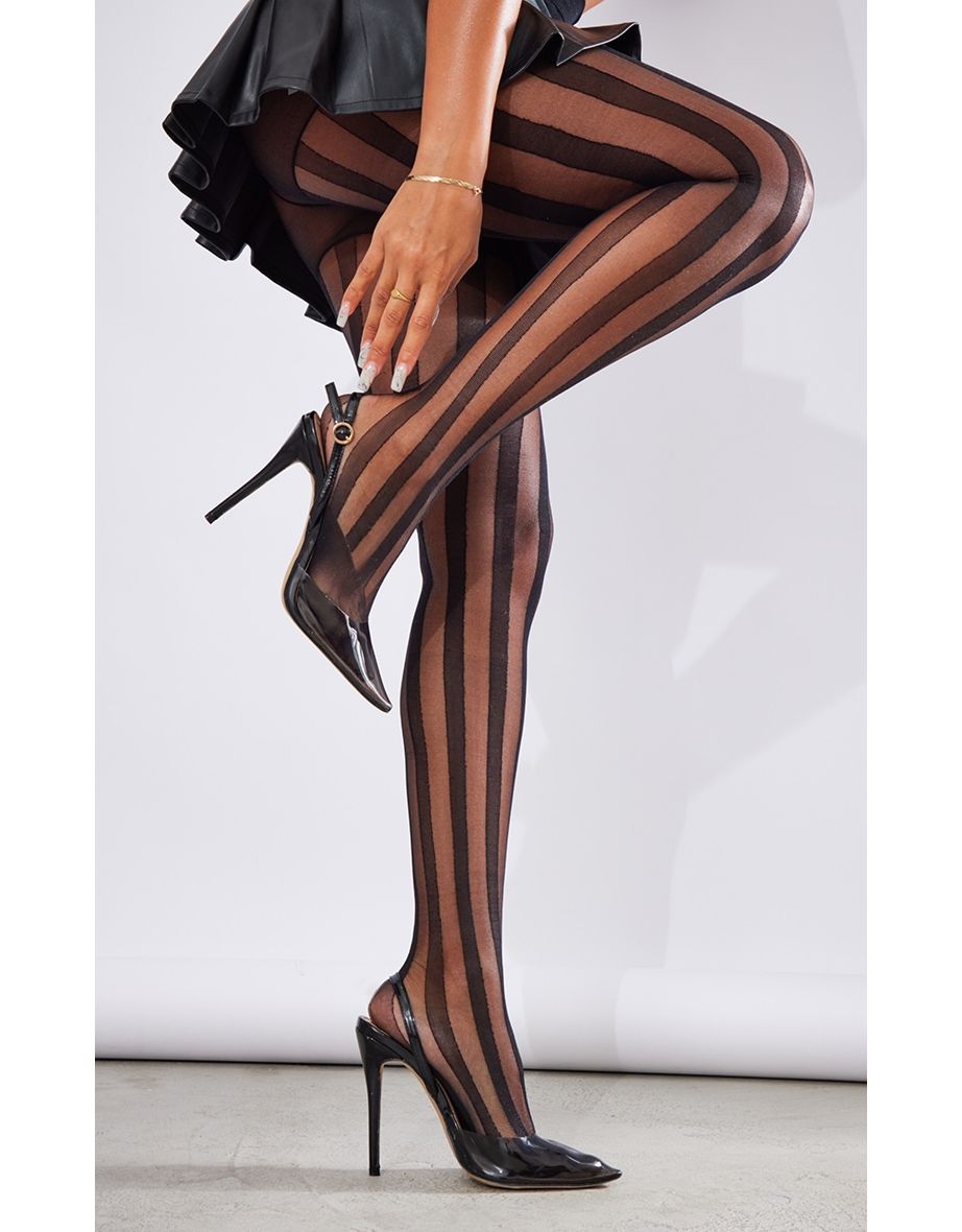 Black Stripe Tights