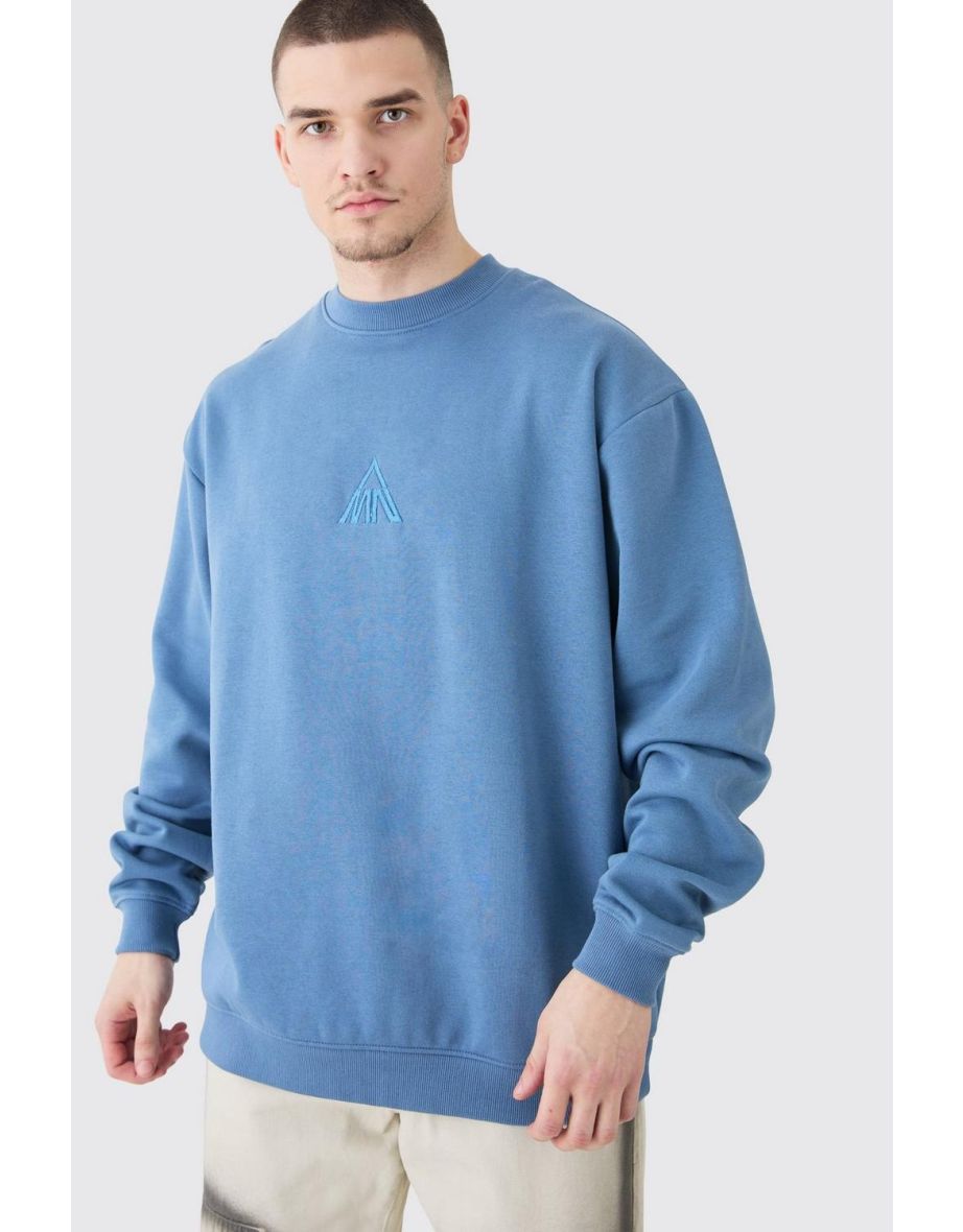 Shop Tall Man Oversized Extended Neck Sweatshirt dusty blue Online in Bahrain VogaCloset